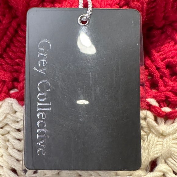 Grey Collective XL Red Knit Sweater - Picture 4 of 8